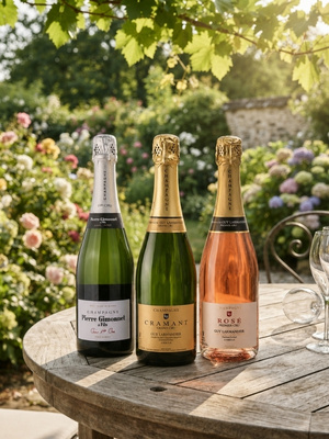 mehrere Champagner nebeneinander